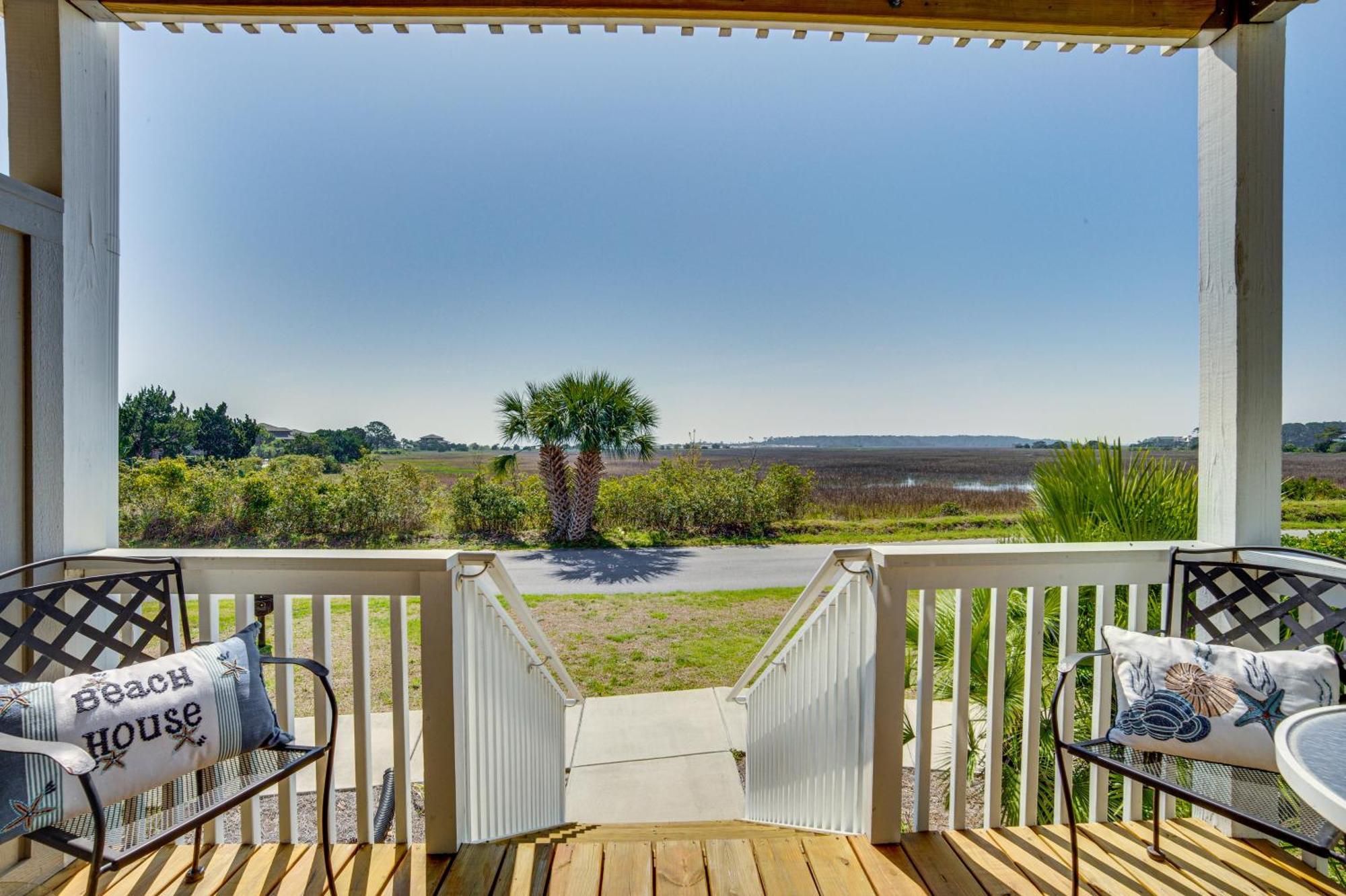 Harbor Island Condo With Deck - Steps To Beach! Oceanmarsh Subdivision المظهر الخارجي الصورة