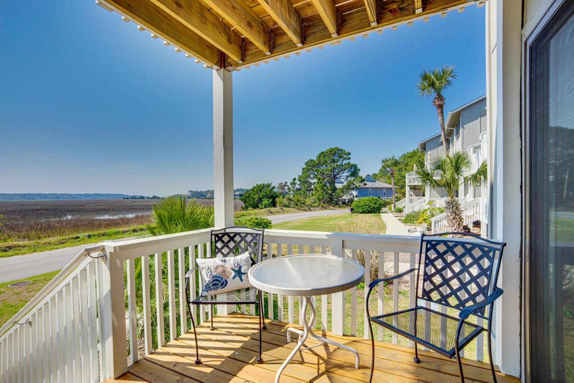 Harbor Island Condo With Deck - Steps To Beach! Oceanmarsh Subdivision المظهر الخارجي الصورة